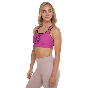 N2BNFIT Comfy and Stretchy Padded Sports Bra - Pink