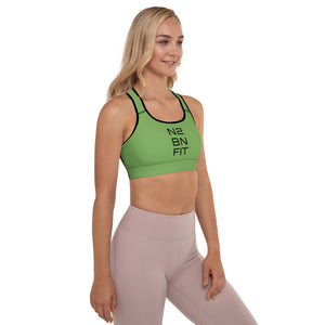 N2BNFIT Comfy and Stretchy Padded Sports Bra - Green