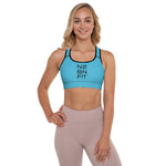N2BNFIT Comfy and Stretchy Padded Sports Bra - Blue