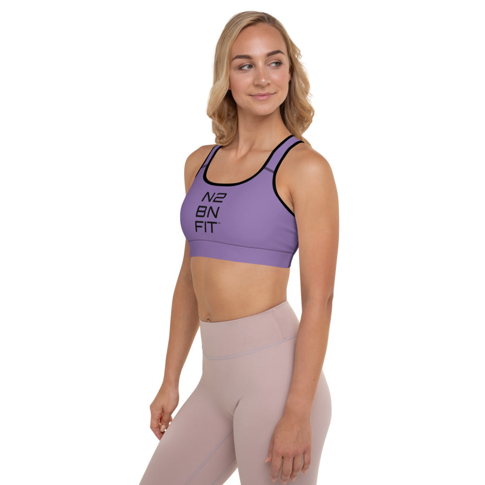 N2BNFIT Comfy and Stretchy Padded Sports Bra - Purple